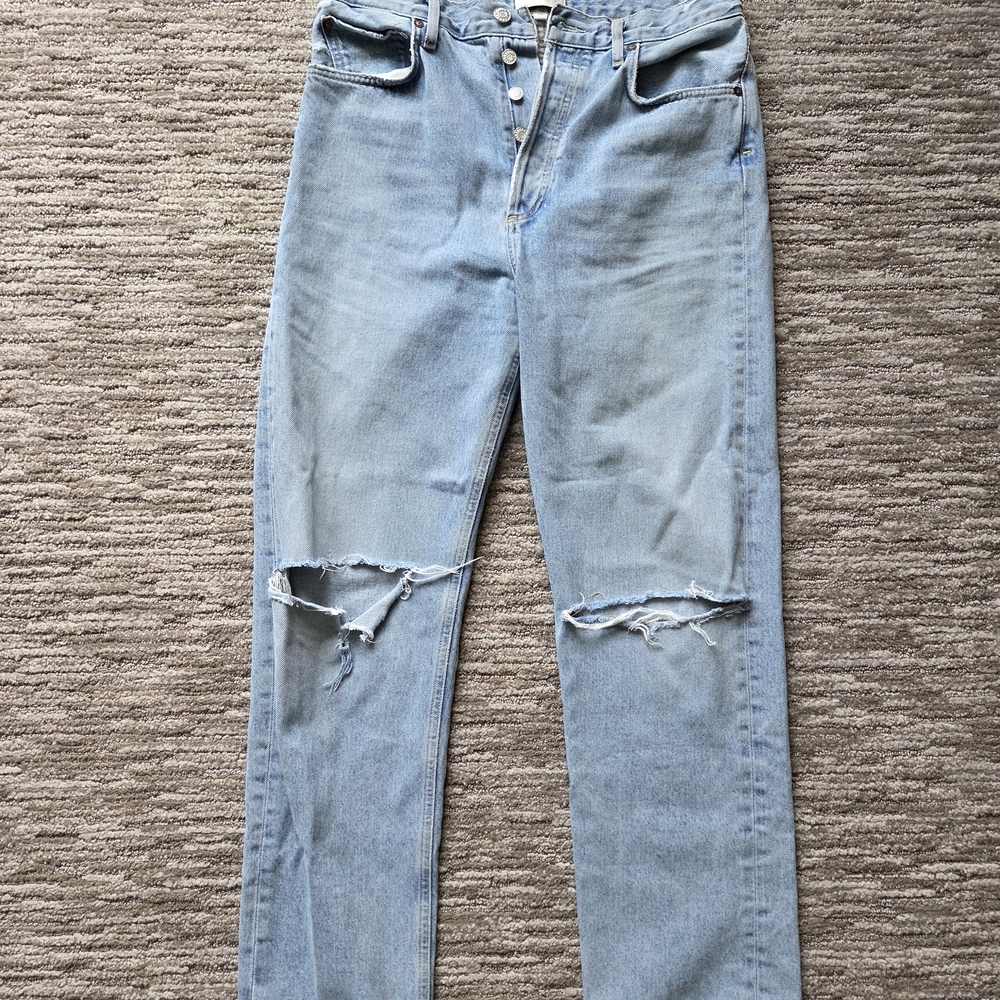 Light Blue Distressed High-Rise Women’s Jeans